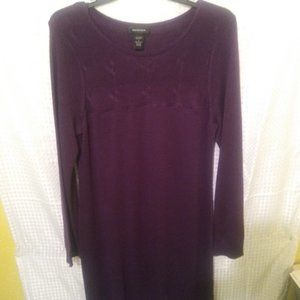 Spense, Women's Long Sleeve Dress, Purple, size L
